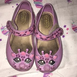 Authentic Mini Melissa shoes giraffes purple
